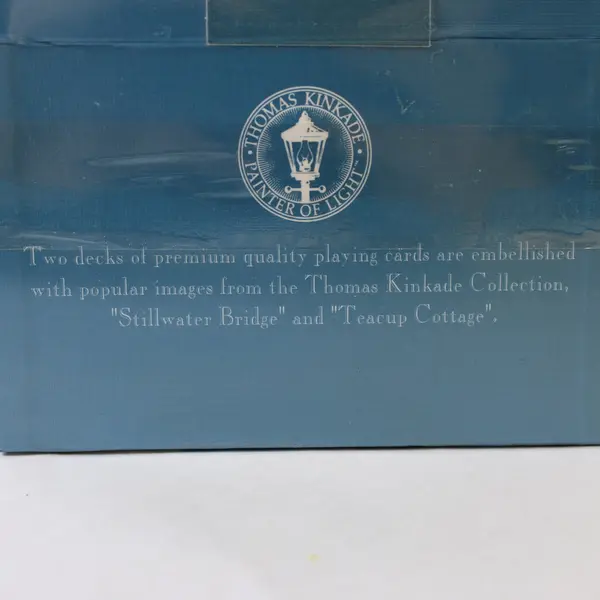 Thomas Kinkade Boxed Dual Deck Playing Cards Stillwater Bridge Teacup Cottage