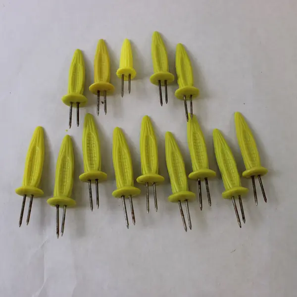 Lot of 14 Plastic Corn Cob Holders Kitchen Tool Used