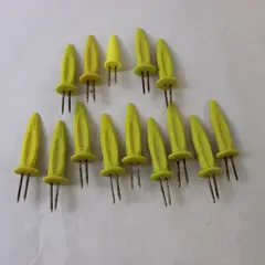 Lot of 14 Plastic Corn Cob Holders Kitchen Tool Used