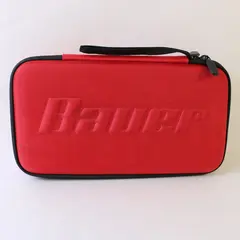 Bauer Red Zippered Hard Shell Protective Tool Storage Case