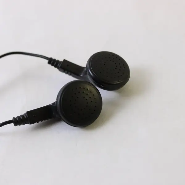 Lot of 2 Unbranded Used Earphones 1 Black Pair 1 Blue Single Earbud 3.5mm Jack