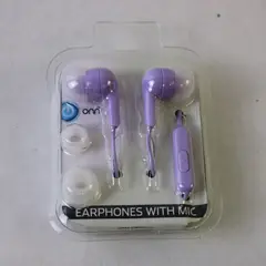 ONN In-Ear Purple Wired Headphones With Mic