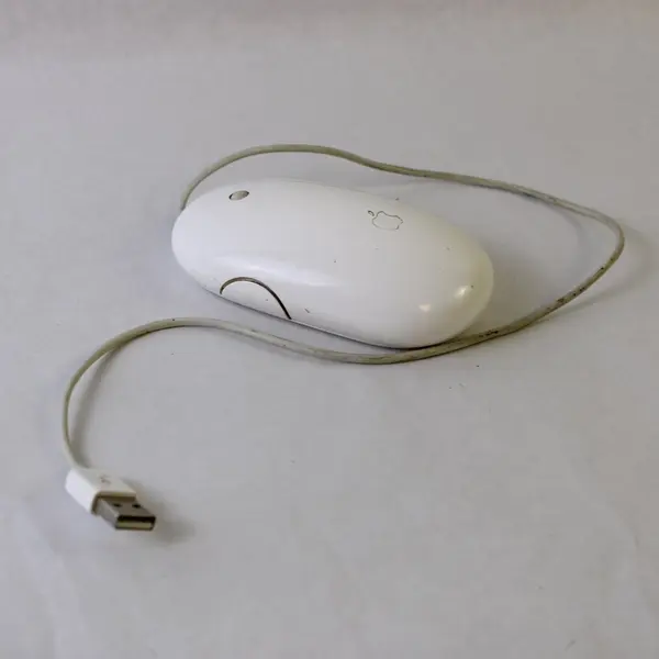 Apple Mighty Mouse Wired USB White A1152 OEM Genuine Used