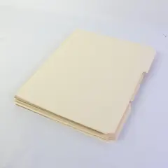 Lot of 30 Letter Size Manila File Folders 1/3-Cut Tabs