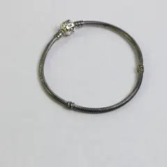 Pandora Moments 925 Sterling Silver Snake Chain Barrel Clasp Bracelet 7-3/4"