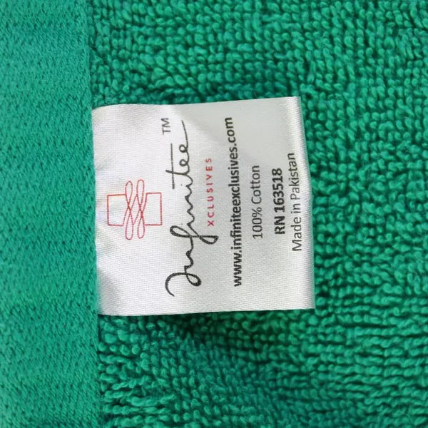 Set of 4 Infinitee Exclusives Green Wash Cloths 100% Cotton 