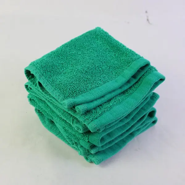 Set of 4 Infinitee Exclusives Green Wash Cloths 100% Cotton 