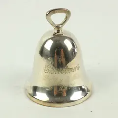Reed & Barton 1974 Silverplate Christmas Bell Ornament Engraved Betsy & Bob