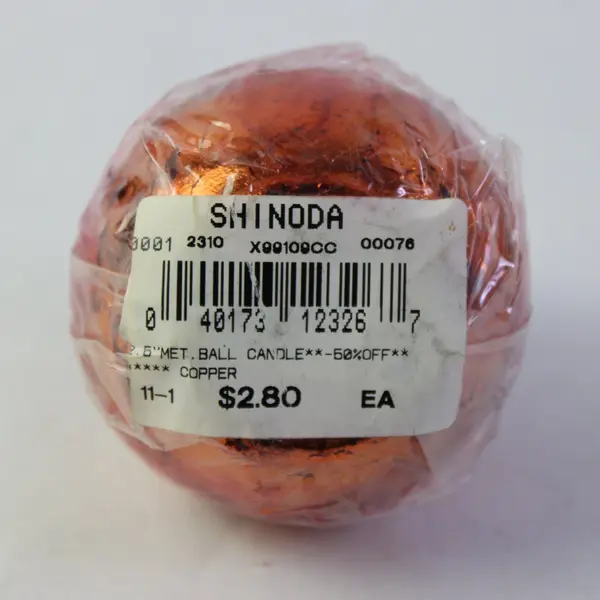 Lot of 4 Shinoda 2.5" Copper Ball Decorative Candles