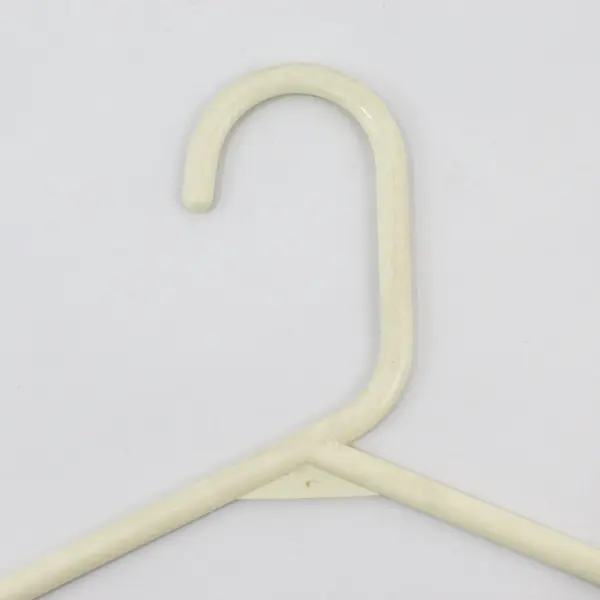 Lot of 10 Mixed Off-White/Yellow Plastic Clothes Hangers Closet Organization