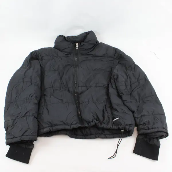 Hurley Black Quilted Zip-Up Puffer Jacket Womens X-Large