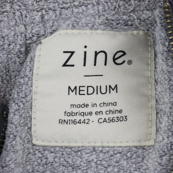 Zine Womens Windbreaker Hooded Raincoat Jacket Full Zip Blue Size M