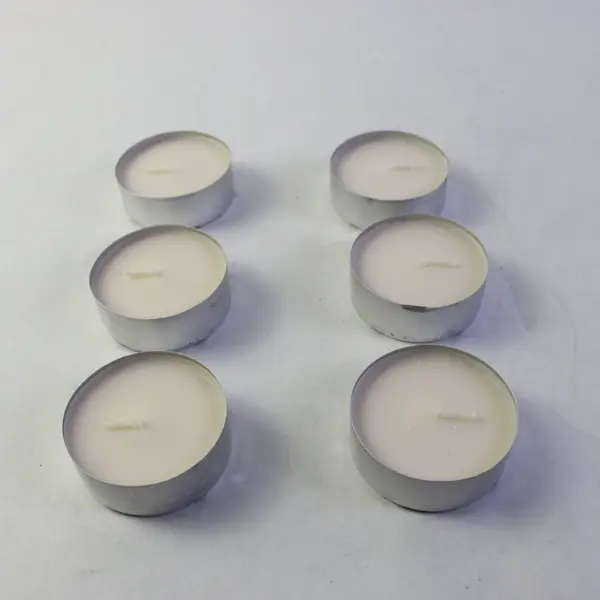 Lot of 6 Maxi Tea Lights w/ Aluminum Cups Home Decor