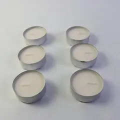 Lot of 6 Maxi Tea Lights w/ Aluminum Cups Home Decor