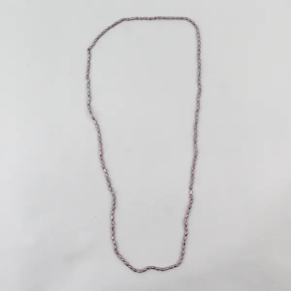 Purple Freshwater Biwa Pearl Necklace 16"