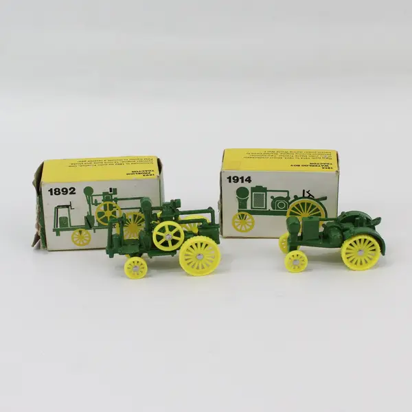 Lot of 8 John Deere Ertl Miniature Die Cast Toy Tractors 1892–1973 