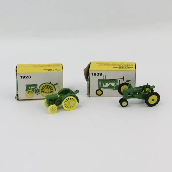 Lot of 8 John Deere Ertl Miniature Die Cast Toy Tractors 1892–1973 