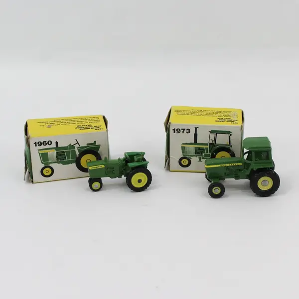 Lot of 8 John Deere Ertl Miniature Die Cast Toy Tractors 1892–1973 