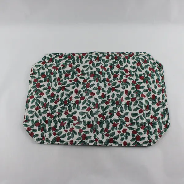 Set of 2 Handmade Reversible Christmas Placemats 18"