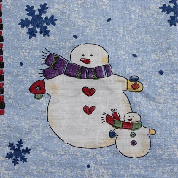Set of 2 Kitsch Christmas Snowman Placemats 18"