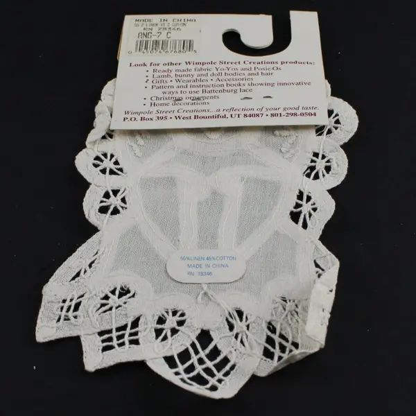 Vintage Wimpole Street Creations Christmas Angel 7" Cutwork Doily 1995