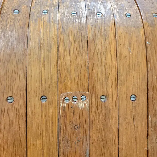 Vtg Handmade Solid Oak Toboggan Snow Sled Rustic Cabin Decor - Local Pickup
