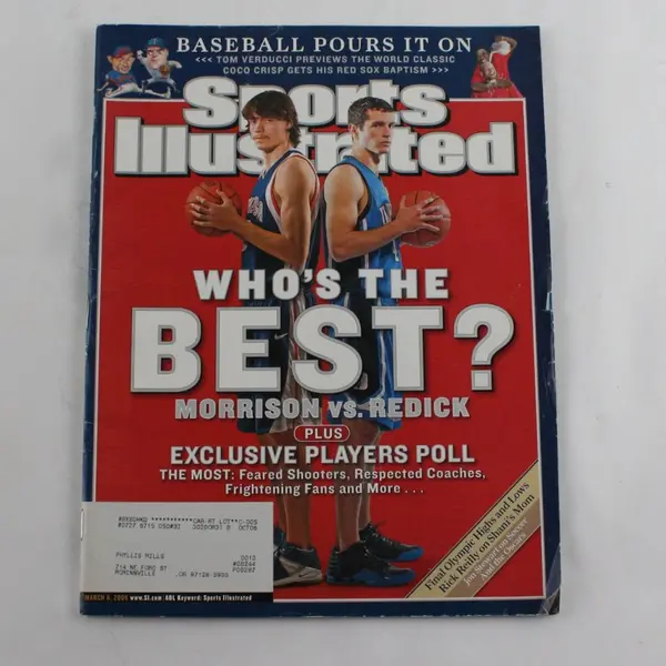 3/6/2006 Sports Illustrated Adam Morrison J. J. Redick Gonzaga Duke Olympics