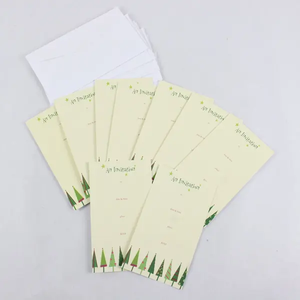 Set of 9 Paper Prince Christmas Holiday Party Invitations with Envelopes UNUSED