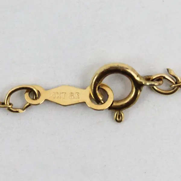 LDS Church Enamel Pendant Necklace 20in 14K Gold Filled