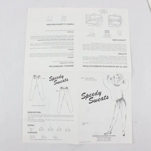 Vintage 1986 Saunders & Johnson Speedy Sweats Lot 2020 Top 1010 Pants Uncut