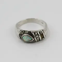 CW Sterling Silver And Opal Women's Ring Size 7.75 For Repair