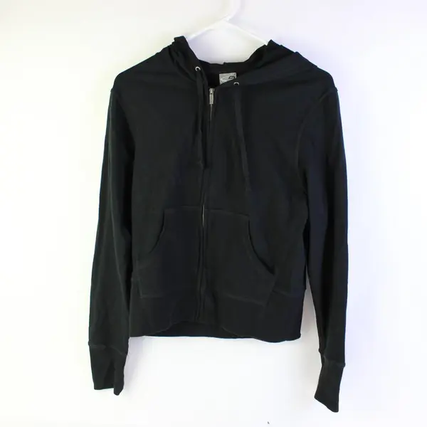 C9 by Champion Solid Black Zip-Up Hoodie Women's Medium