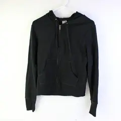 C9 by Champion Solid Black Zip-Up Hoodie Women's Medium