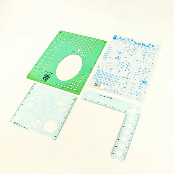 Lot of 4 Reusable Scrapbooking Craft Stencils & Templates Mixed Brand