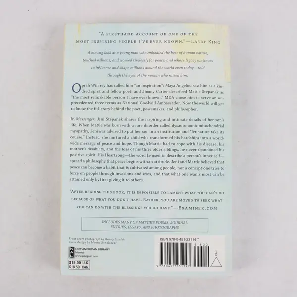 Messenger Legacy Mattie J.T. Stepanek Heartsongs Jeni Stepanek Paperback