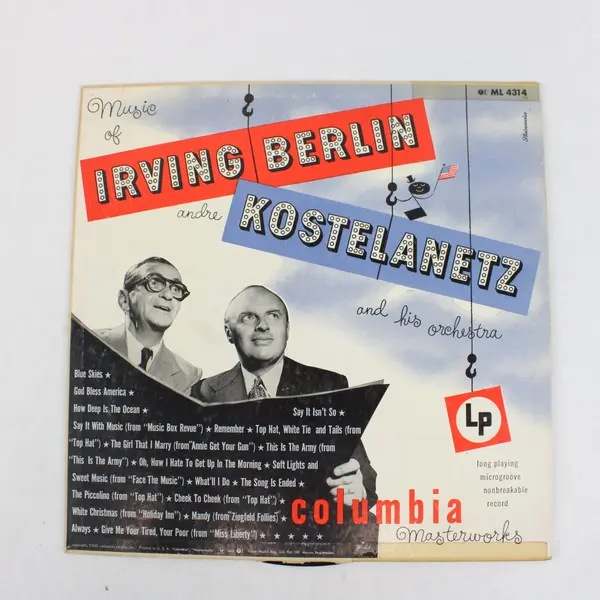 Andre Kostelanetz Music Of Irving Berlin Columbia Masterworks ML 4314