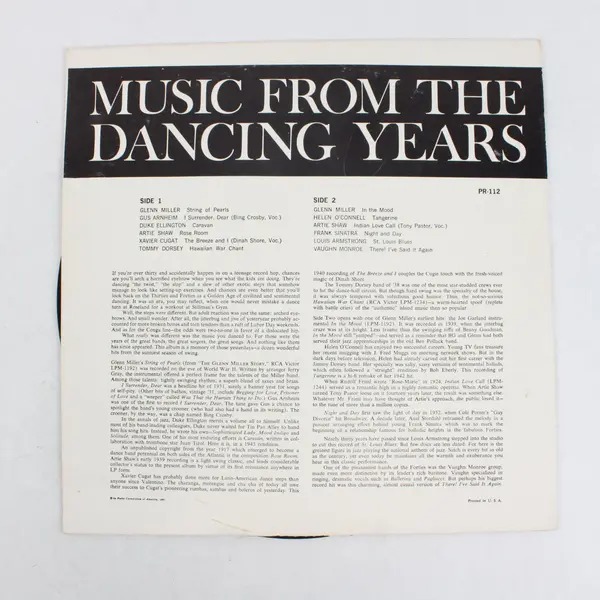 Music From The Dancing Years 12" Vinyl Record