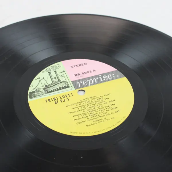 Trini Lopez At PJ's Recorded Live 12" Vinyl LP Record