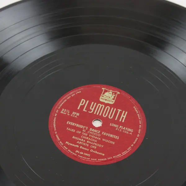  Everybody's Dance Favorites Plymouth Dance Orchestra 12" Vinyl Record