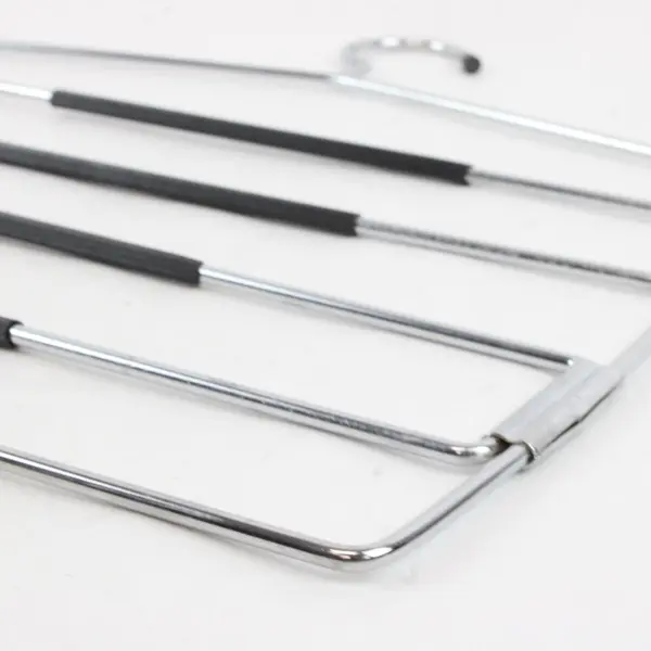 Lot of 3 4-Tier Pant Skirt Hangers Chrome Metal Space Saving Closet