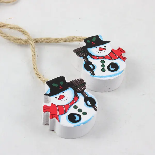 Lot of 4 Christmas Trinkets Pins Ornament Papel Giftware Snowman Santa
