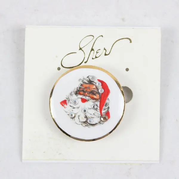 Lot of 4 Christmas Trinkets Pins Ornament Papel Giftware Snowman Santa