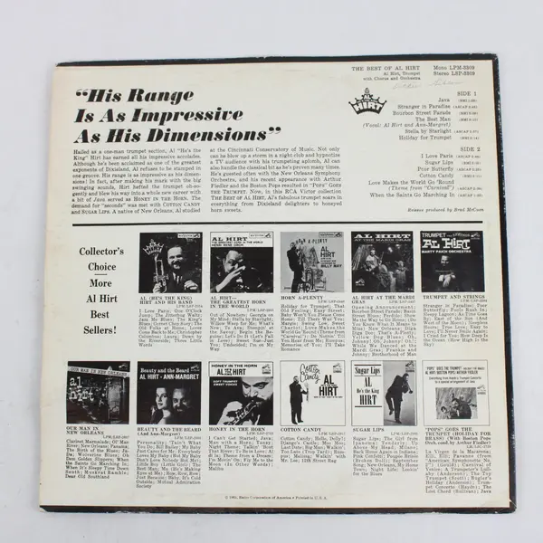The Best of Al Hirt, 12"Vinyl Record 