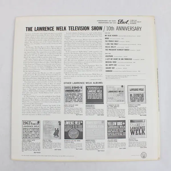 Lawrence Welk Television Show 10th Anniversary 12" Vinyl Record 