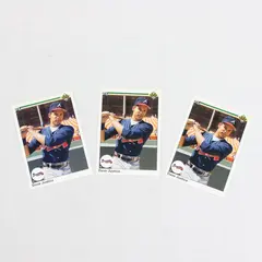 Lot of 3 1990 Dave Justice Rookie Cards Upper Deck 711 Baseball