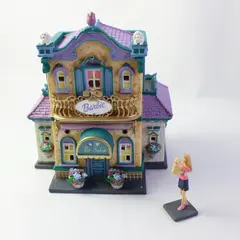 2003 Department 56 Barbie Pet Salon Boutique Lighted House 2-Piece Figure w/ Box