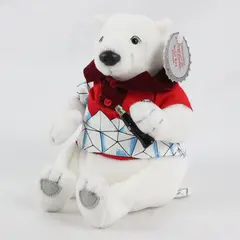 Vintage 1999 Coca-Cola Polar Bear Bean Bag Plush Red Golf Shirt