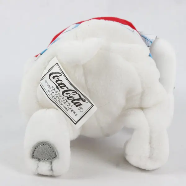 Vintage 1999 Coca-Cola Polar Bear Bean Bag Plush Red Golf Shirt