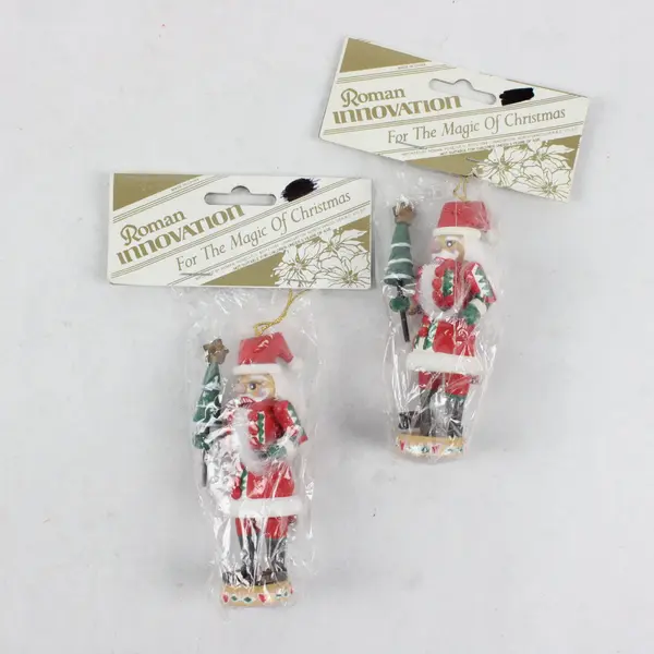 Lot of 2 Roman Innovation The Magic of Christmas Nutcracker Ornaments 4"