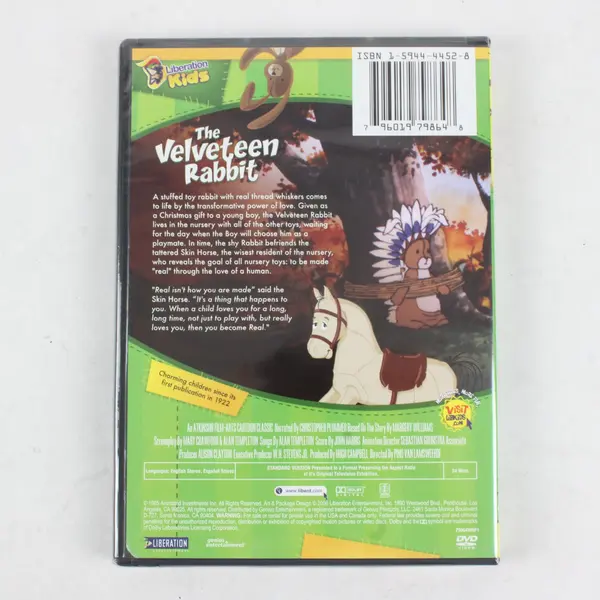 Vintage Liberation Kids The Velveteen Rabbit (DVD, 2006) New, Sealed